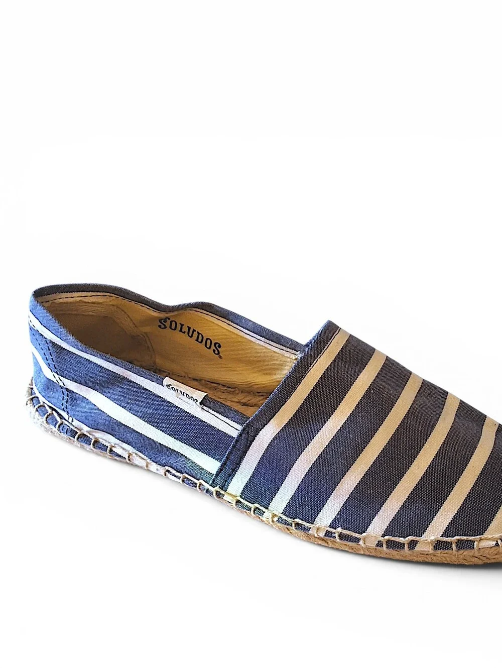 Soludos Striped Espadrilles Women’s Size 10 Blue White Slip On Flats